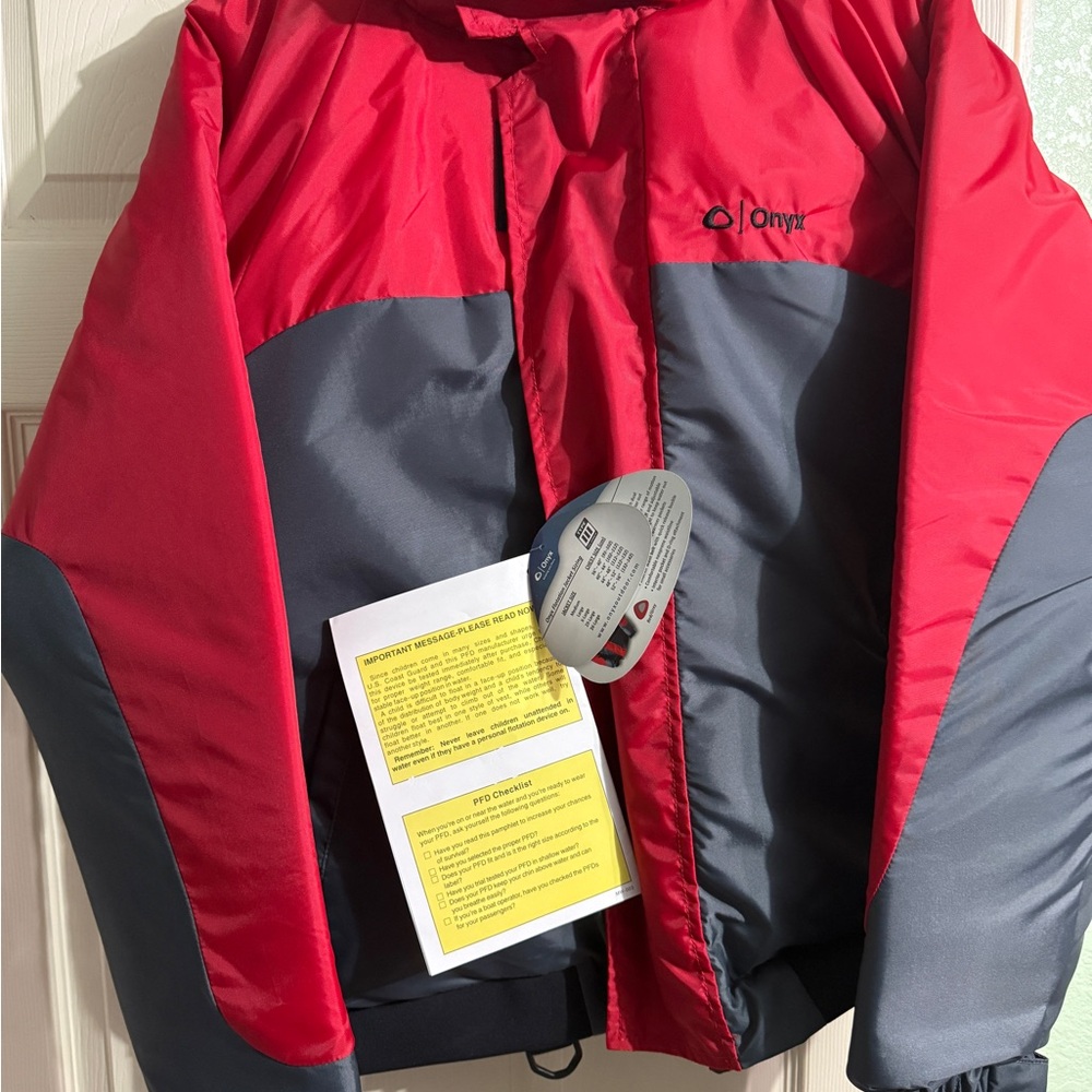 Onyx Red and Gray flotation Jacket